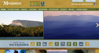 Screenshot of Discover Burke County website